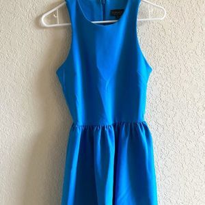 Blue Topshop Fit n Flare Dress